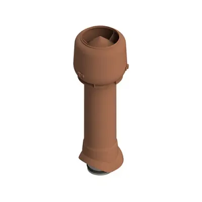 Вентиляционный выход D=125/160/700 mm+колпак TP-85.125/160/700 (терракот) (по 1 шт. в коробке)