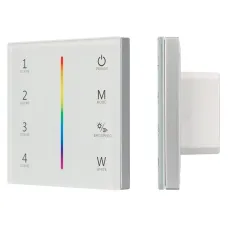 Панель Sens SMART-P22-RGBW White 12-24V, 4x3A, 2.4G ARL, IP20 пластик, 5 лет