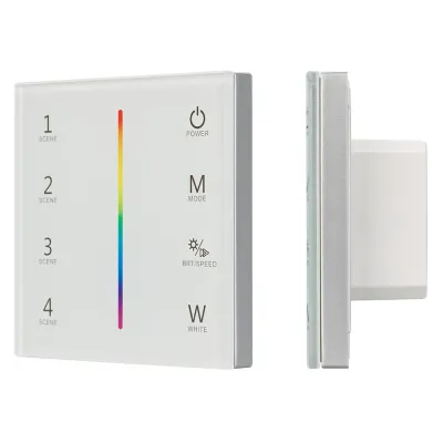 Панель Sens SMART-P22-RGBW White 12-24V, 4x3A, 2.4G ARL, IP20 пластик, 5 лет