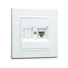 Розетка компьютерная RJ45 KAREA белый