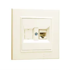Розетка компьютерная RJ45 KAREA бежевый