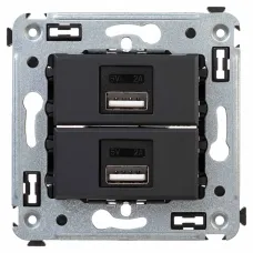 Avanti USB зарядное устройство в стену, , Черный матовый