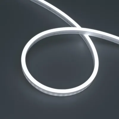 Лента светодиодная герметичная WAVE-SIDE-PU-A120-06x12mm 24V White5700 (8 W/m, IP68, 3m, wire x1) (ARL, вывод боковой, 3 года)