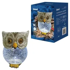Светильник садовый на солнечной батарее USL-S-813/GT160 OWL Сова 1 светодиод Белый свет 1хАА Ni-Mh аккумулятор в/к IP44