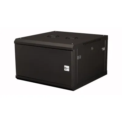 Шкаф 19'' телекоммуникационный настенный, 6U 368х600х600 мм, дверь металл, черный