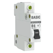 Выключатель автоматический 1P 6А (B) 4,5кА ВА 47-29 Basic