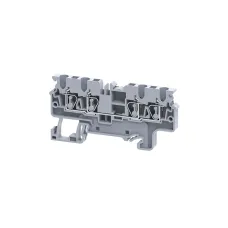 Клемма с 4 контакт. 2,5 кв.мм пружинная OptiClip СX-2,5-QUATTRO-(0,2-4)-I-серый