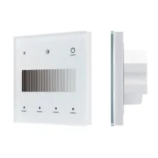 Панель сенсорная INTELLIGENT SMART-DALI-301-11-1G-4SC-DIM-IN White BUS/24V, Touch, 2.4G IARL, IP20, стекло, 5 лет