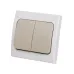 Выключатель 2-кл. скрытой установки IP54 10А серый Вуокса