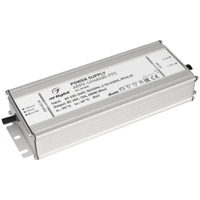 Блок питания ARPV-UH48480-PFC (48V, 10A, 480W) (IP67 Металл, 7 лет)