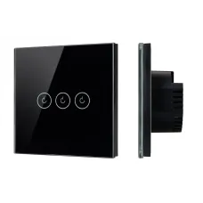 Выключатель сенсорный SWT-OMALI-S03-ZB-BK 250V, 10A, Zigbee Стекло