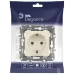 14-2102-02 ЭРА Розетка 2P+E Schuko со шторками, 16A-250В, IP20, Эра Elegance, сл.кость (10/100/3000)