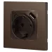 Розетка ЭРА Серия 12 12-4108-13 2P+E 16A-250В со шторками с USB type-A+C 5В-3А бронза