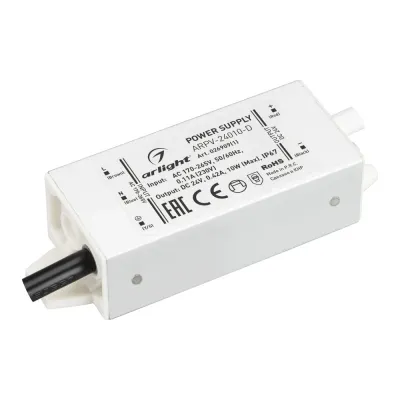 Блок питания ARPV-24010-D (24V, 0.42A, 10W) (ARL, IP67 Металл, 3 года)