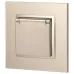 14-2103-04 ЭРА Розетка 2P+E Schuko со шторками с крышкой, 16A-250В, IP20, Эра Elegance, шампань (10/