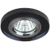 DK7 CH/BK Светильник ЭРА декор стекло круглое MR16,12V/220V, 50W, хром/черный (50/2100)