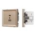 Механизм USB розетки SCT-TENDO-MUAC-PL-GD, 5V, 3A, QC3, Золото светлое
