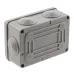Распаячная коробка ЭРА KORv-120-80-50-6g открытой установки серая 120х80х50мм на винтах 6 гермовводов IP55
