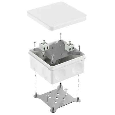 Коробка огнестойкая для о/п двухкомпонентная 60-0300-FR2.5-4 Е15-Е120 RAL9003 100х100х50 (14 шт/уп)