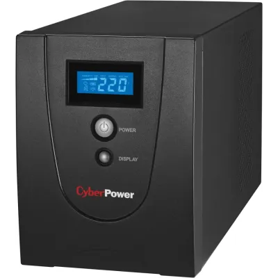 ИБП CyberPower VALUE 2200E Line-Interactive 2200VA/1320W USBиSerial RJ11/RJ45 4 Schuko розетки Black 0.16х0.21х0.35м. 15.8кг./ UPS Line-Interactive CyberPower VALUE2200ELCD 2200VA/1320W USB/RS-232/RJ11/45 4 EURO