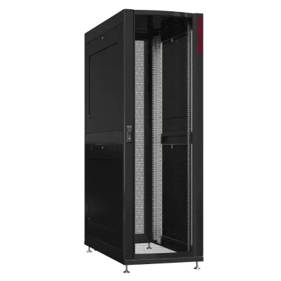 Шкаф серверный 42U 600х1200 передняя дверь: одностворчатая перфорированная IP20. задняя дверь: двустворчатая перфорированная IP20. боковые панели: 
