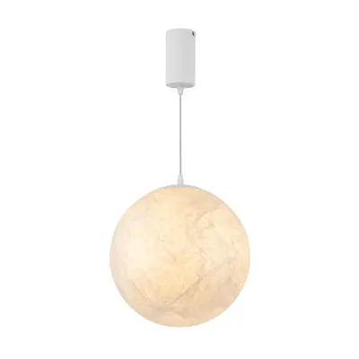 Светильник SP-SILKA-HANG-R300-7W Warm2700, WH, 330 deg, 230V, IP20, Натуральный шелк, 3 года