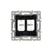 Механизм компьютерной розетки двойной SCT-MPC2-PL-BK RJ-45, CAT6