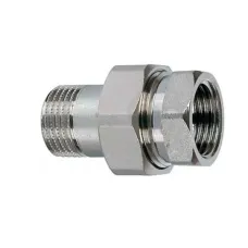 "Соединение разъемное (американка) DN.ru НР-ВР-304-PTFE 1/4"" Ду8 Ру20 с уплотнением под гайкой по плоскости, корпус - нержавеющая сталь AISI 304, п