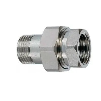 "Соединение разъемное (американка) DN.ru НР-ВР-304-PTFE 1/4"" Ду8 Ру20 с уплотнением под гайкой по плоскости, корпус - нержавеющая сталь AISI 304, п