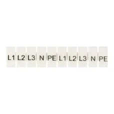 Маркеры для UT/ST/Push-in 6 с символами L1, L2, L3, N, PE (100 шт.) EKF
