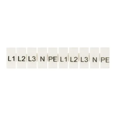 Маркеры для UT/ST/Push-in 4 с символами L1, L2, L3, N, PE (100 шт.) EKF