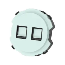 Розетка компьютерная двойная RJ45 фисташковая  Байкал TDM