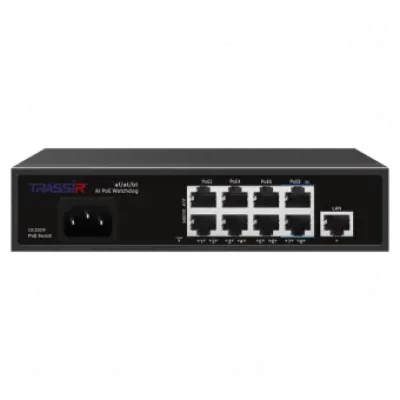 Коммутатор неуправляемый 8x100Мбит/с (RJ45 с PoE+), 1x100Мбит/с (RJ45) 120Вт