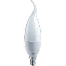 Лампа светодиодная LED 8.5вт Е14 теплый матовая свеча на ветру