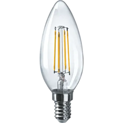 Лампа светодиодная LED 6вт Е14 белый свеча FILAMENT