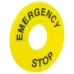 Табличка для кнопок 22 мм EMERGENCY STOP Табличка для кнопок 22 мм EMERGENCY STOP