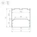 Профиль LINE-S-7575-2500 BLACK (Алюминий)