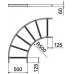 Секция угловая 90°, h=60 мм, B=500 мм, FS (LB 90 650 R5 FS)