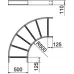Секция угловая 90°, h=110 мм, B=500 мм, FT (LB 90 1150 R5 FT)