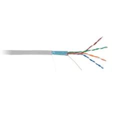 Кабель NETLAN F/UTP 4 пары, Кат.5e (Класс D), 100МГц, одножильный, BC (чистая медь), внутренний, PVC нг(B), серый, 100м