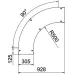 Крышка угловой секции 90°, B=300 мм, FT (BD 90 300 R5 FT)