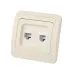 Розетка компьютерная RJ-45 + TФ (RJ-11) сл. кость  Валдай  TDM