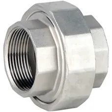 "Соединение разъемное (американка) DN.ru ВР-ВР-304-PTFE 2 1/2"" Ду65 Ру20 с уплотнением под гайкой по плоскости, корпус - нержавеющая сталь AISI 304,