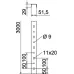 U-образная профильная рейка 50x30x3000 мм, S=1.5 мм (USL 5 300 FS RU)