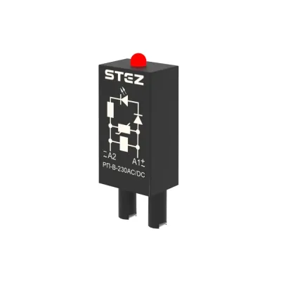 Модуль вставной варистор с LED 230В АС/DC для реле РПМ-3 и РПМ-4