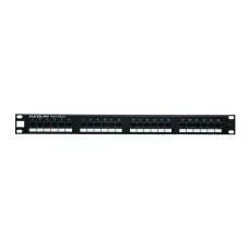 Eurolan Комм. панель кат. 5е, UTP, 19', 1U, 24хRJ45, 568A/В, черная