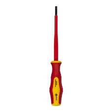 Отвертка диэлектрическая Ultra Grip SL 4,0 х 100 мм, CR-V, двухкомпонентная рукоятка, подвес