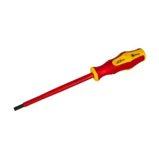 Отвертка диэлектрическая Ultra Grip SL 6,5 х 150 мм, CR-V, двухкомпонентная рукоятка, подвес