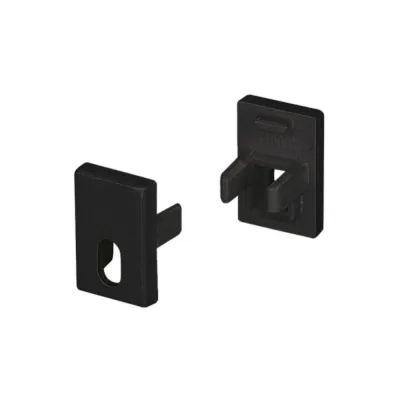 Заглушка SL-MINI-8-H12 BLACK с отверстием (Пластик)