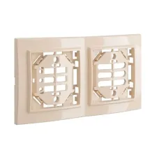 Рамка 2-местная горизонтальная бежевый Минск EKF